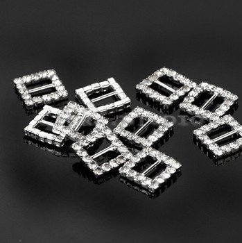 Rhinestone Buckle Slides