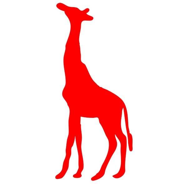 Giraffe Clipart Outline Silhouette Redsvg