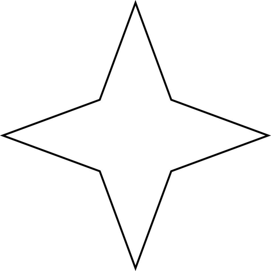 4 Point Star as a picture for clipart