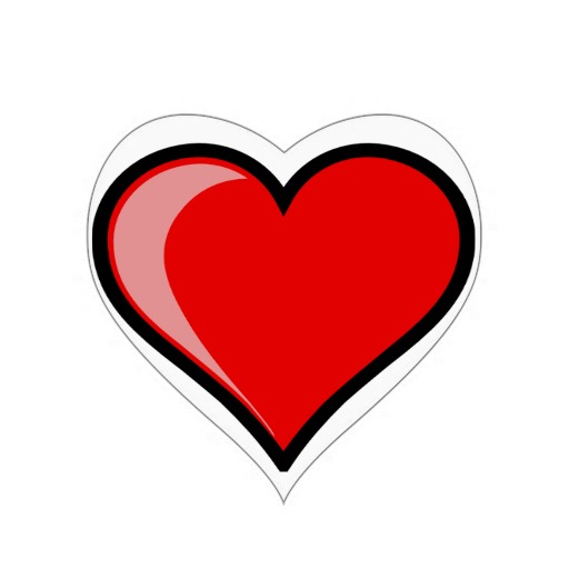 Red Heart Shaped Stickers free image download