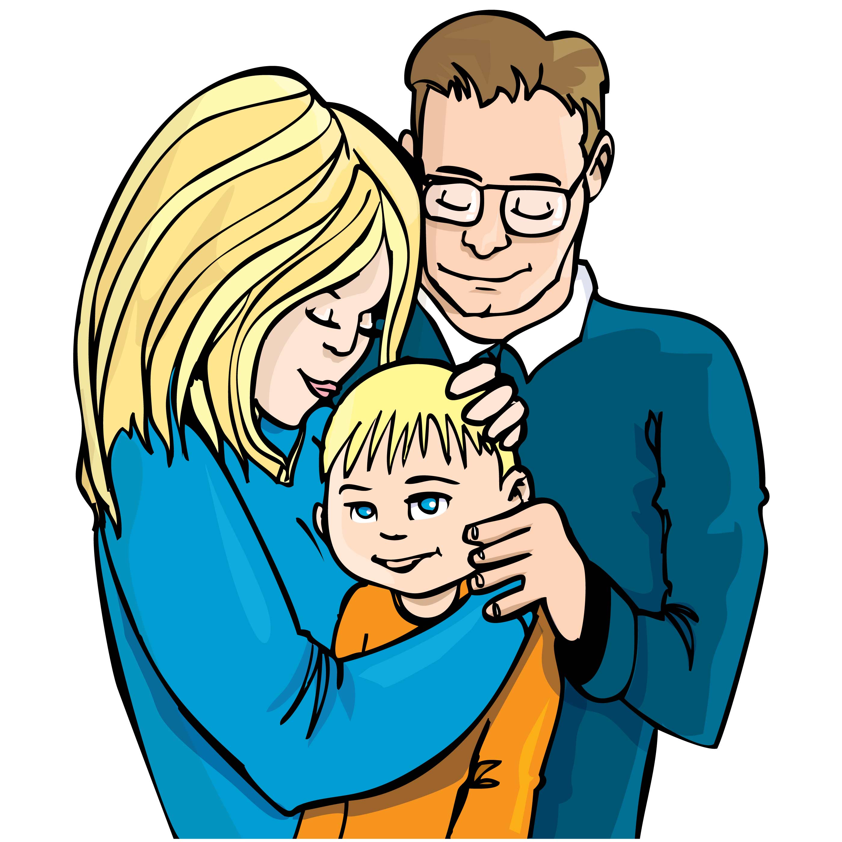 Small Family Clip Art drawing free image download