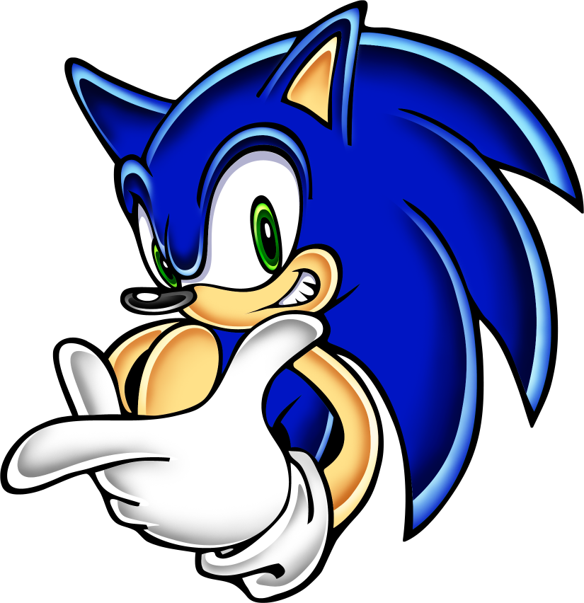 Blue Sonic character in a graphic representation free image download