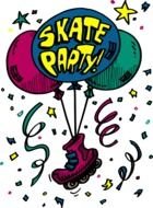 Colorful Skate Party! clipart