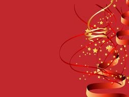 Happy New Year red gold card