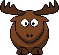 cartoon brown deer cub