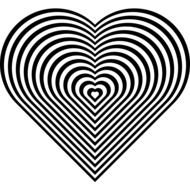 Zebra Print Heart Coloring Page