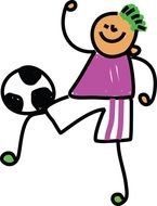Cartoon football player clipart