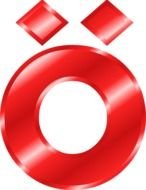 Red Alphabet Letters o drawing