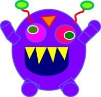Blue Monster Clip Art N4