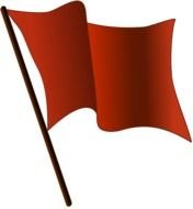 Waving Red Flag drawing