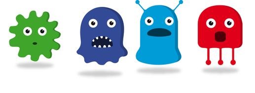 cartoon mini virus