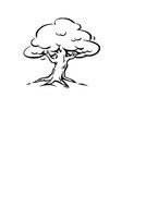 black-white tree as a graphic illustration