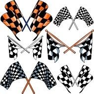 Crossed Racing Flags darwing