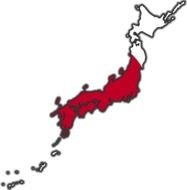 Japan Flag Map drawing