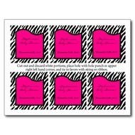 Zebra Print Baby Shower Favors