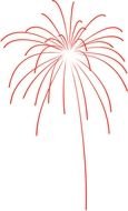 Red Fireworks Clip Art N6