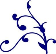 Navy Blue Flower Clip Art N5