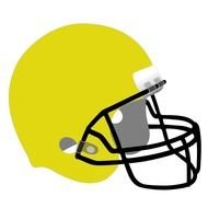 yellow football helmet