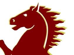 Blue Mustang Horse Clip Art N2