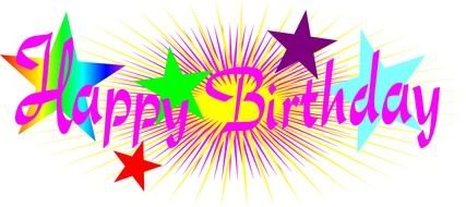 Happy Birthday star Clip Art drawing