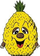 Smiling ananas drawing