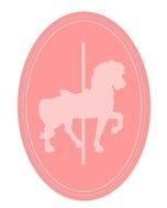 Pink Carousel Horse clipart