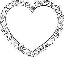 Valentines Heart Coloring Pages drawing