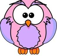 Purple Owl Clip Art N15