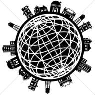 Globe With Buildings