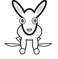 Rabbit Clip Art Black And White N25