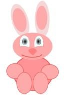 Cute pink Rabbit drawing