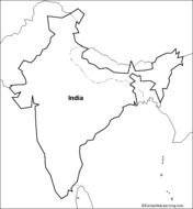 Ancient India Map Outline