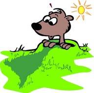 Groundhog Day Sees Shadow Clip Art