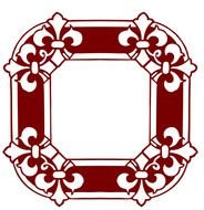 border with vintage Fleur De Lis pattern