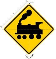Railroad Crossing Ahead Sign N2