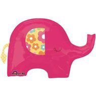 Pink Baby Elephant With Balloon