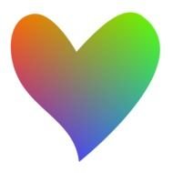 rainbow color Heart, Clip Art