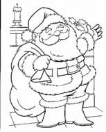 image of Santa Claus in coloring book