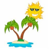 Cartoon Palm Tree Clip Art N43