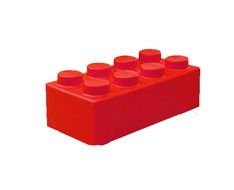 red plastic LEGO Block