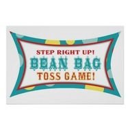 Bean Bag Toss Carnival Game Sign