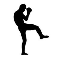 Boxer Silhouette Clip Art N2