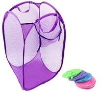Storage Laundry Hamper Clothes Basket Travel Mesh Washing Bag