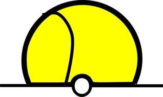 Cartoon yellow buoy clipart