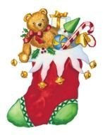 Christmas boot with gifts as a graphic illustration