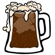 drawing of a beer mug with foam