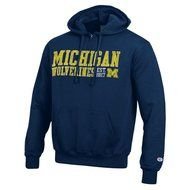 Michigan Wolverines Hooded Sweatshirt Navy Est 1817