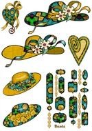Tropical Gardens Clipart Prints For Scrapbooks Cards Crafts N4