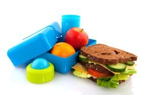 photo of sandwich and lunchbox