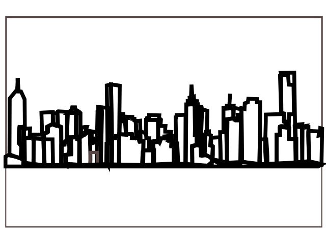 New York City Skyline Silhouette Clip Art N10
